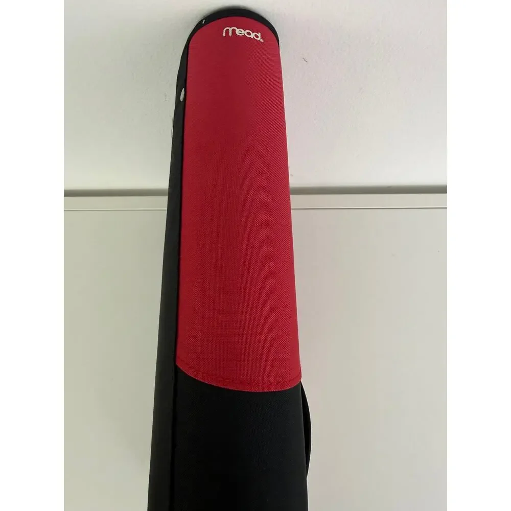 Five Star Full-Zip Red/Black Tab Divider Mesh Pouch Portable 3-Ring Binder